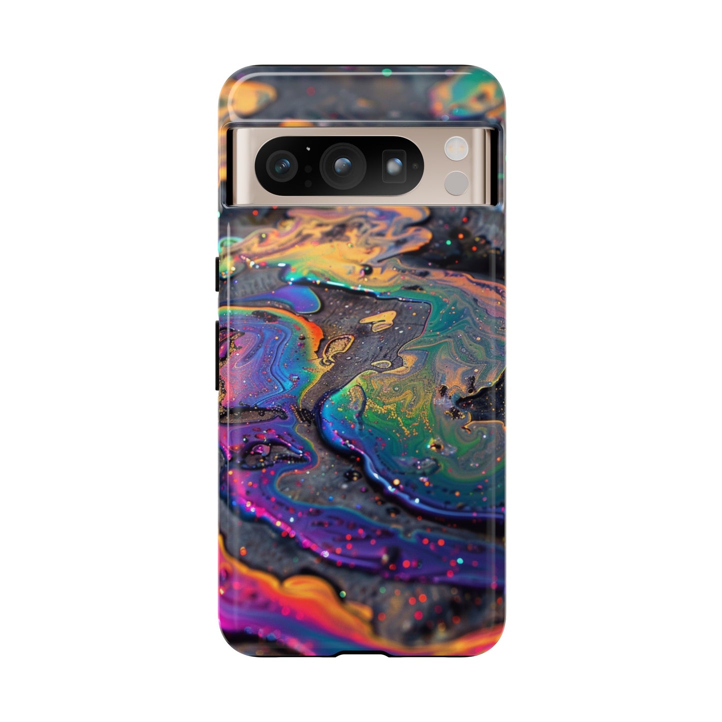 Opalescent Marbled Holographic Print Phone Case