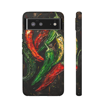 Green and Red Chili Peppers Phone Case