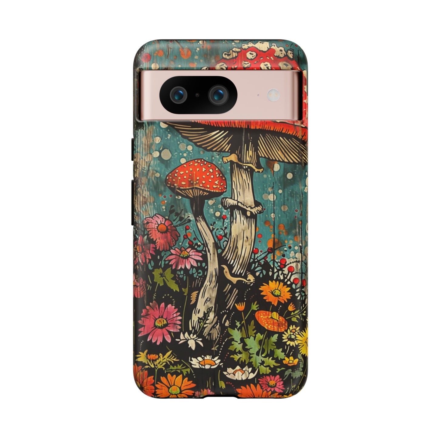 Trippy Magic Mushroom Retro Art Phone Case