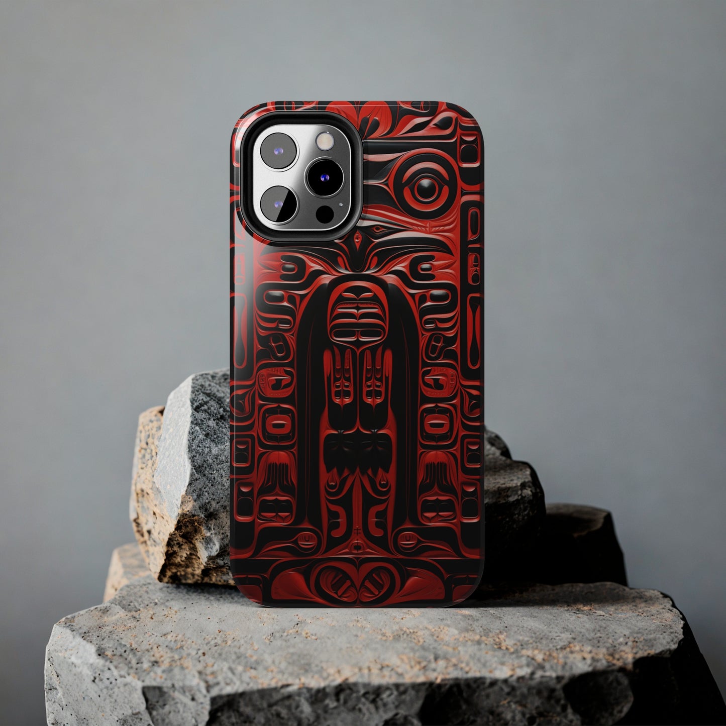 Raven Totems: Northwest Native American Carving | Heritage iPhone Case