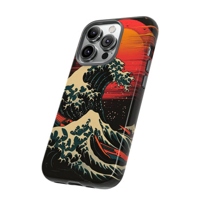 Great Wave off Kanagawa Retro Sunset