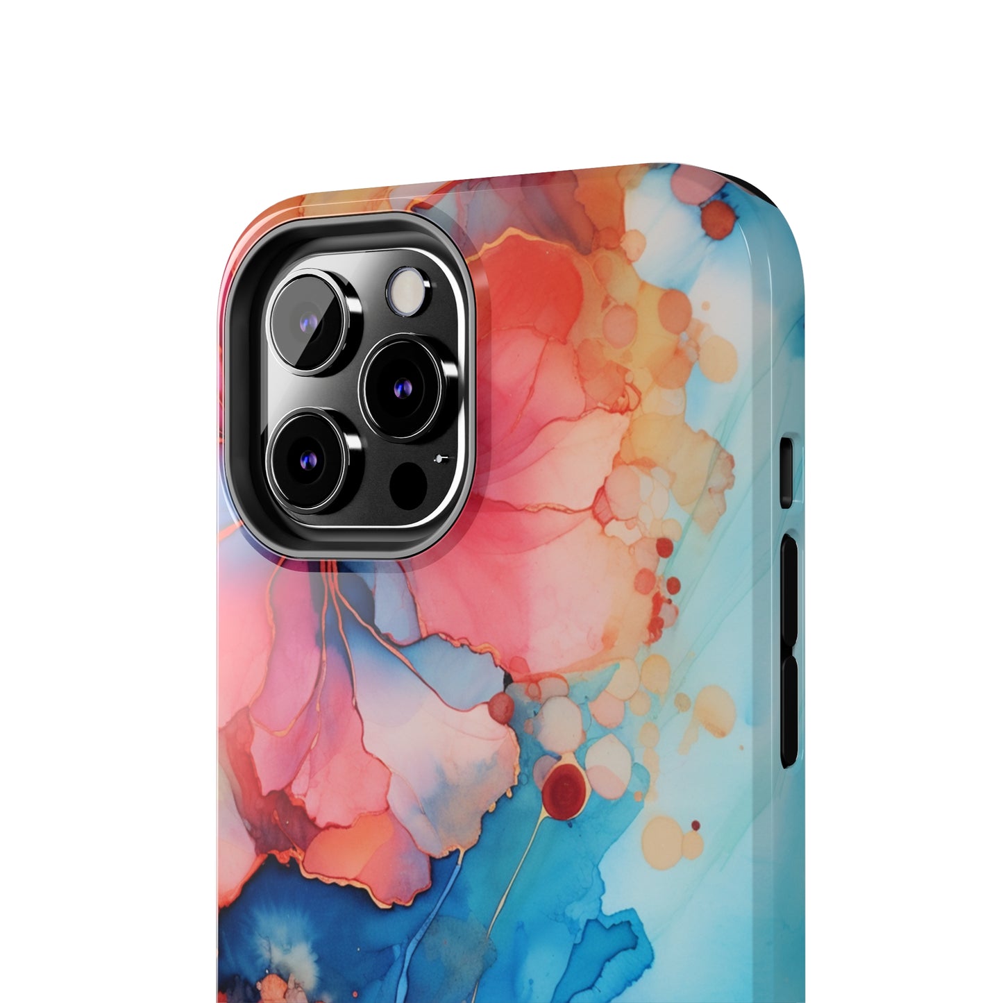 Marbled Floral Watercolor Phone Case | Embrace the Mesmerizing Multicolor Art