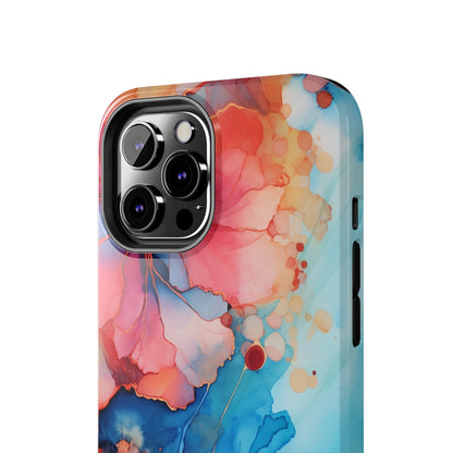 Marbled Floral Watercolor Phone Case | Embrace the Mesmerizing Multicolor Art