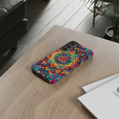 Cosmic Stained Glass Mandala Phone Case