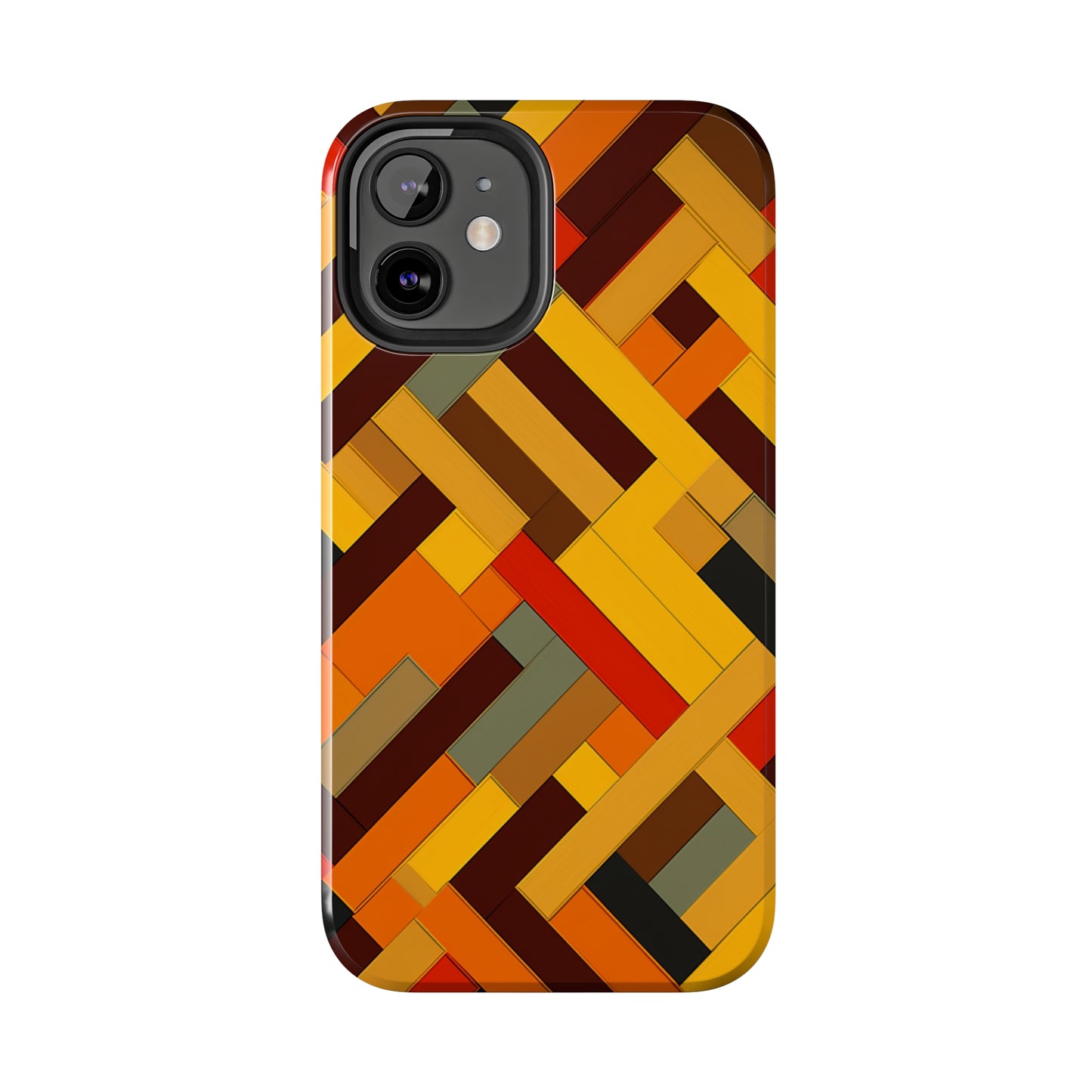 iPhone Tough Case: Intricate & Durable - The Weave Geometric Art Pattern