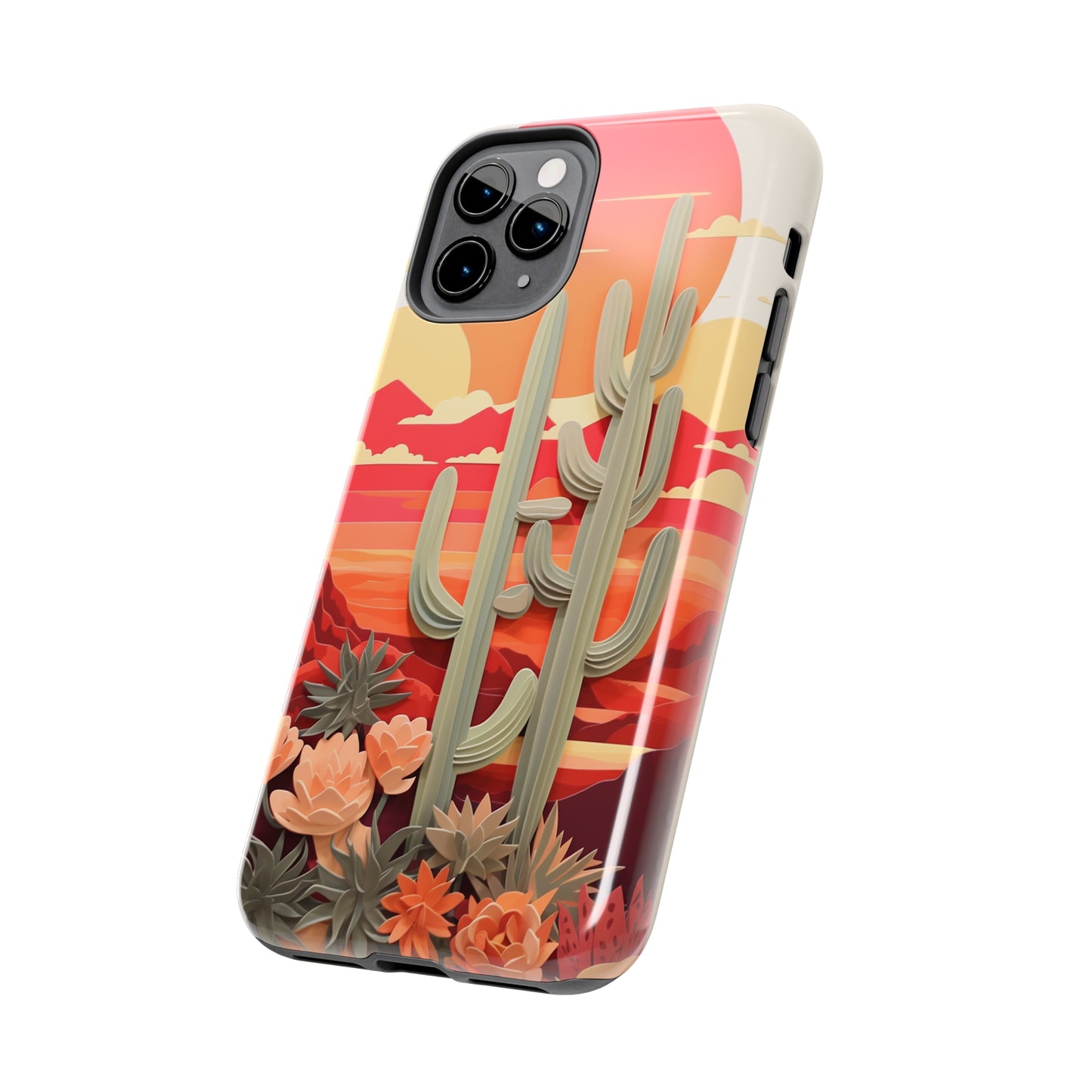 Cactus Desert Sunset iPhone Case