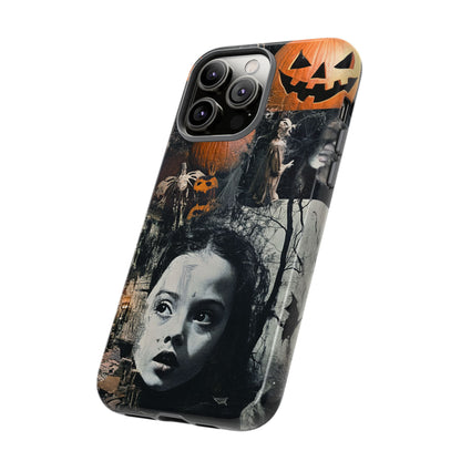 Vintage Halloween Collage Wednesday Goth Style Jackolantern Spooky Phone Cover