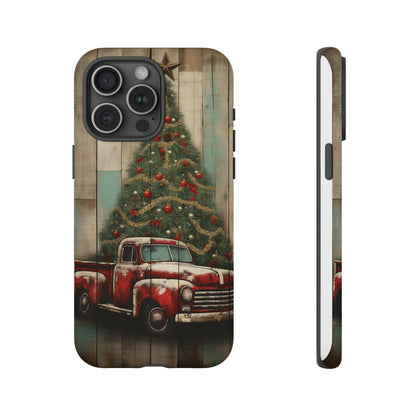 Classic Red Pickup Truck Christmas Phone Case