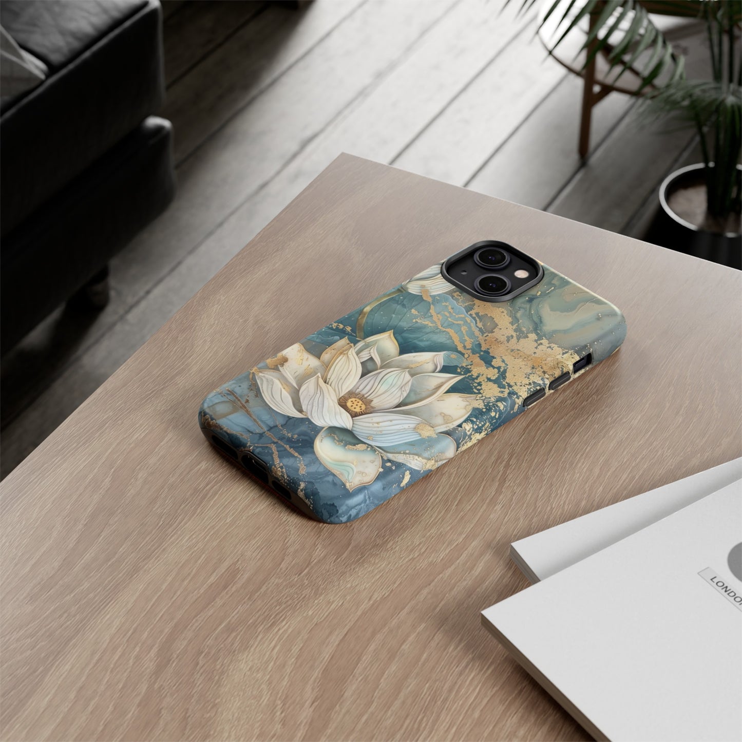 Zen Lotus Gold Floral Phone Case