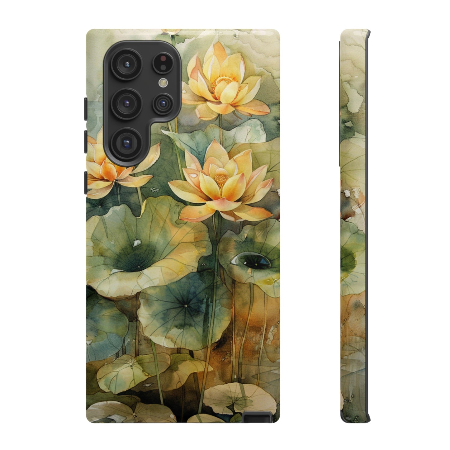 Zen Lotus Watercolor Painting iPhone 15 Case