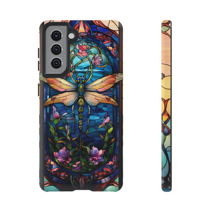 Art Nouveau Stained Glass Dragonfly Phone Case