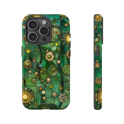 Green Celestial Stained Glass Mosaic Phone Case