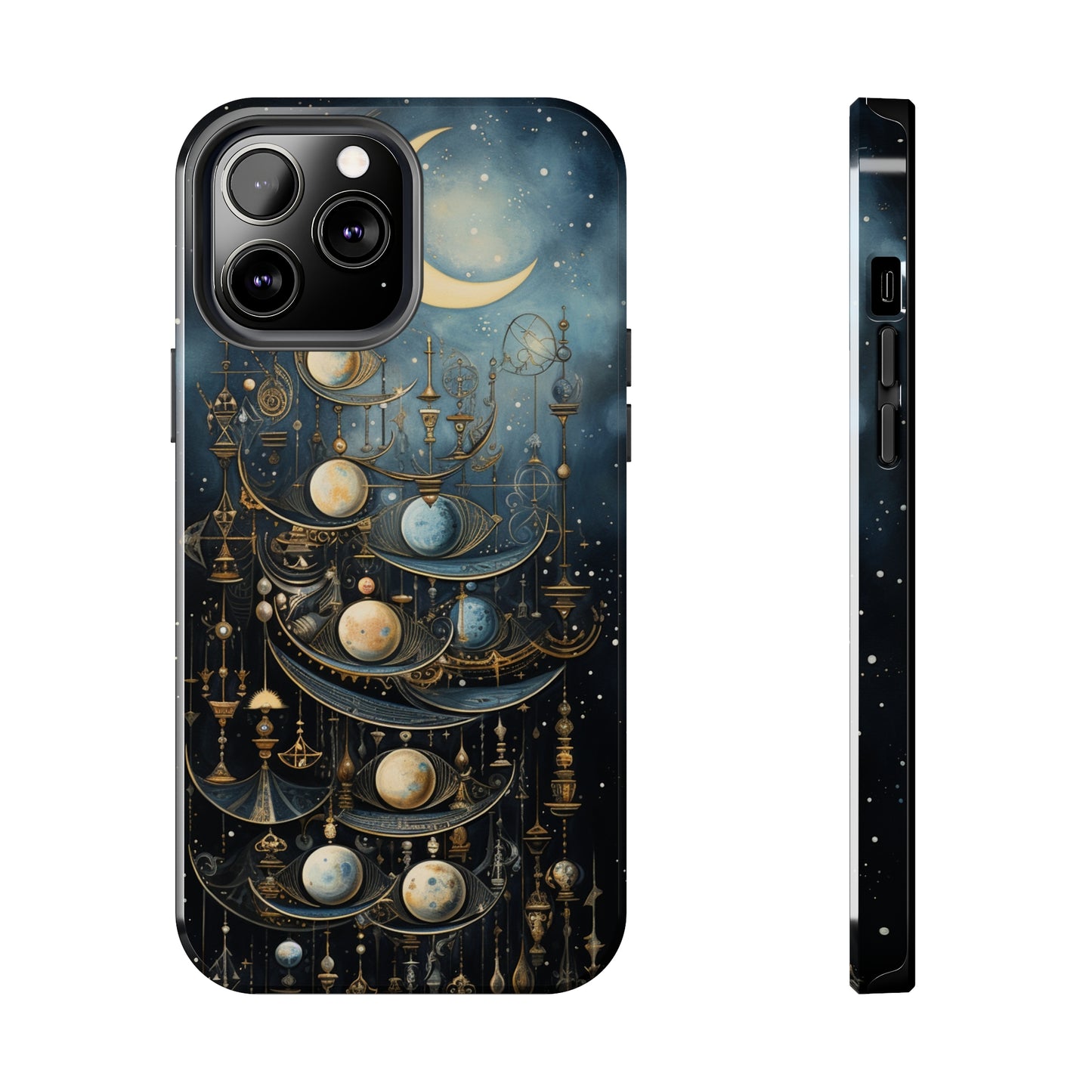 Esoteric Art Nouveau Moon Phases iPhone Case | Embrace the Mystical Beauty of Lunar Transitions