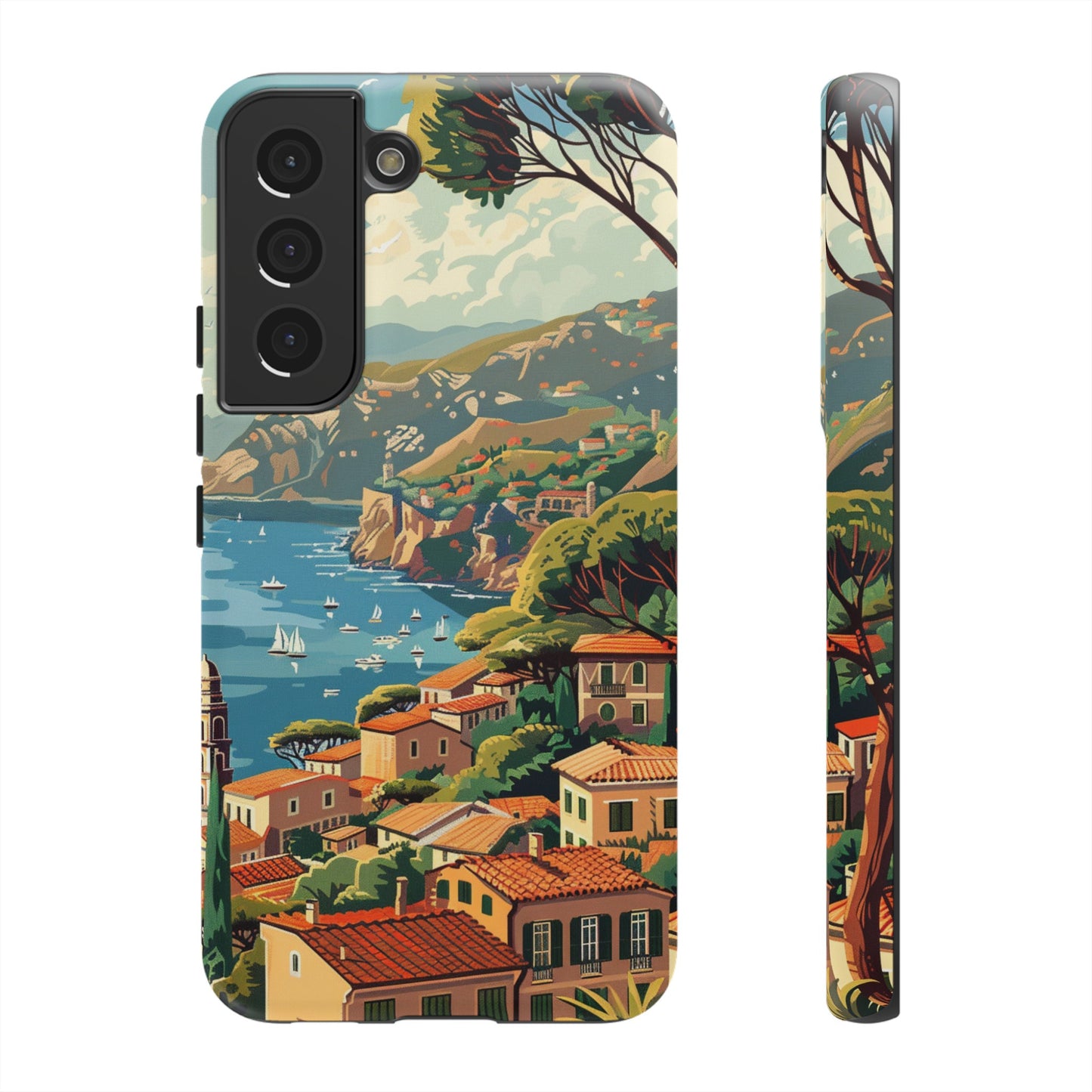 Midcentury French Riviera Landscape Painting Phone Case