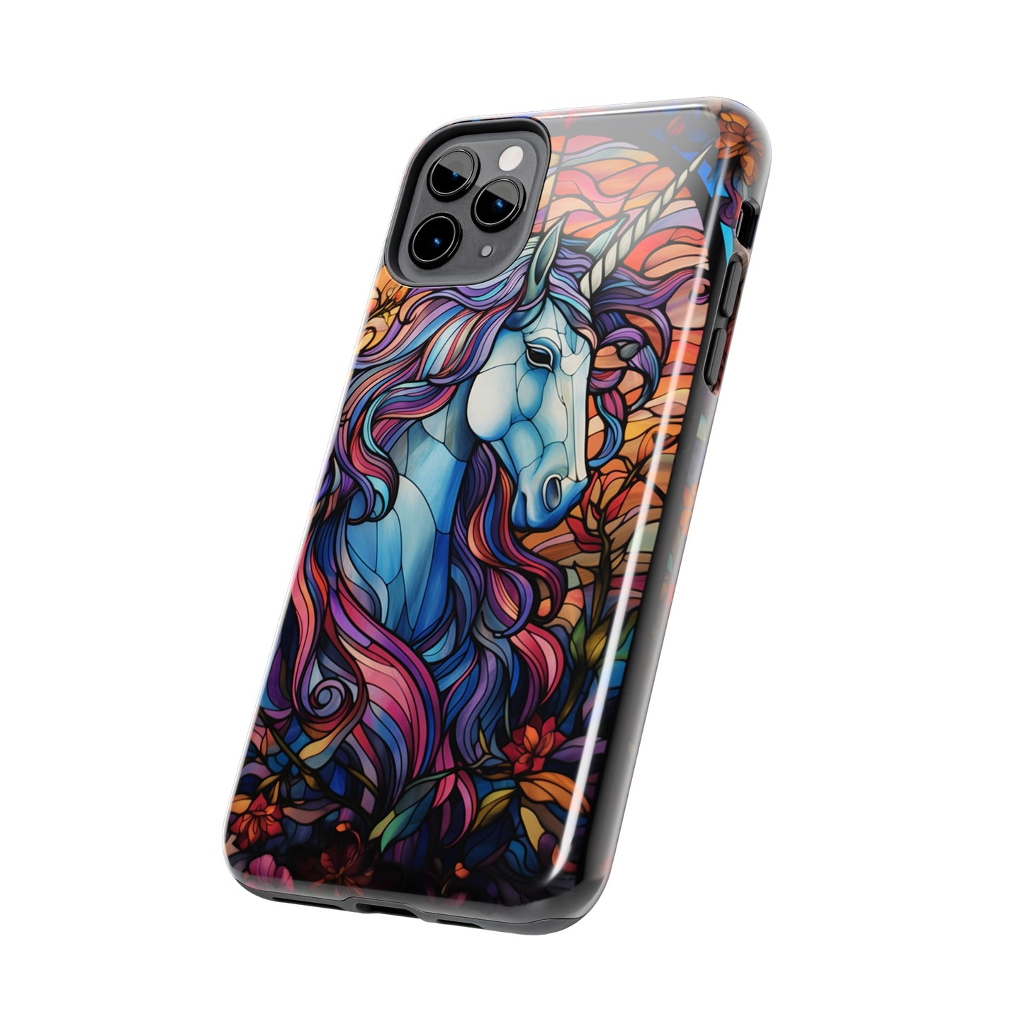 Unicorn Stained Glass iPhone Case | Mythical Beauty and Device Protection