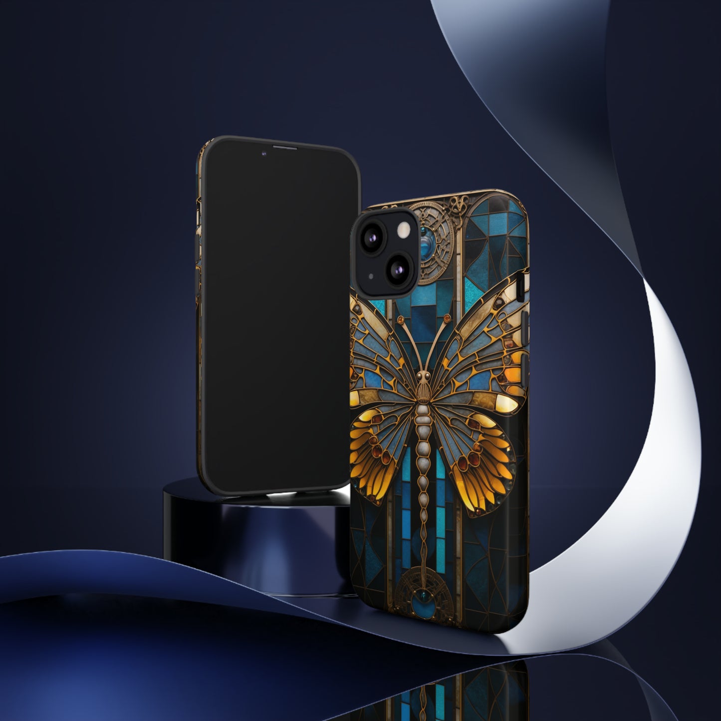 Stained Glass iPhone Butterfly Floral Aesthetic Art Nouveau