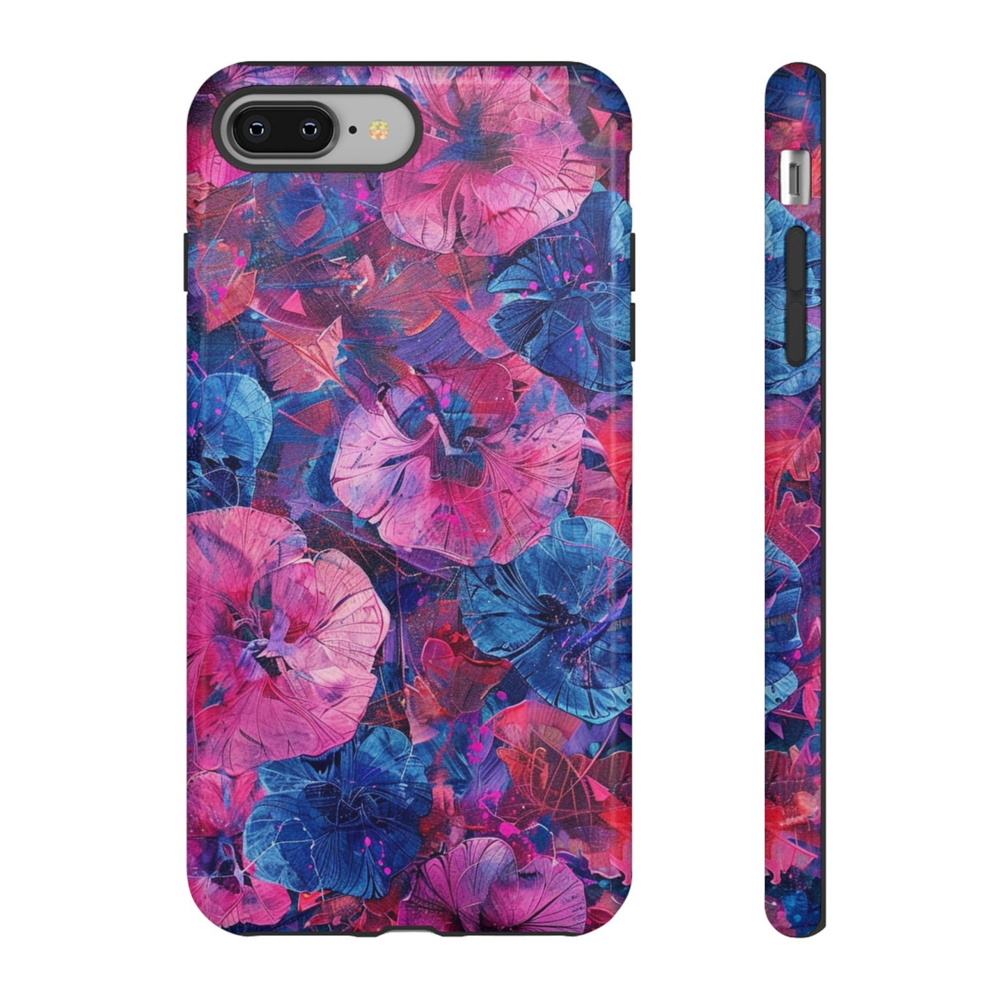 Magenta and Blue Color Floral Explosion Phone Case