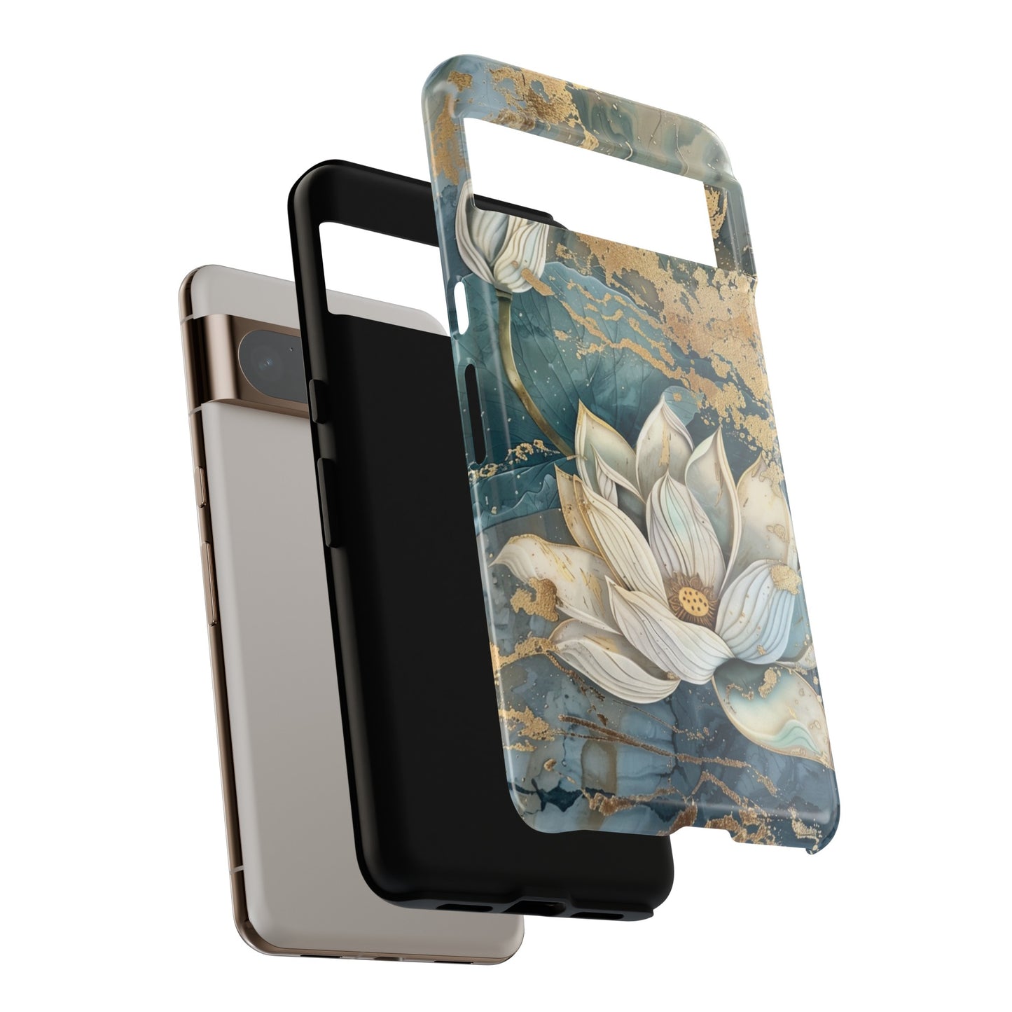 Zen Lotus Gold Floral Phone Case