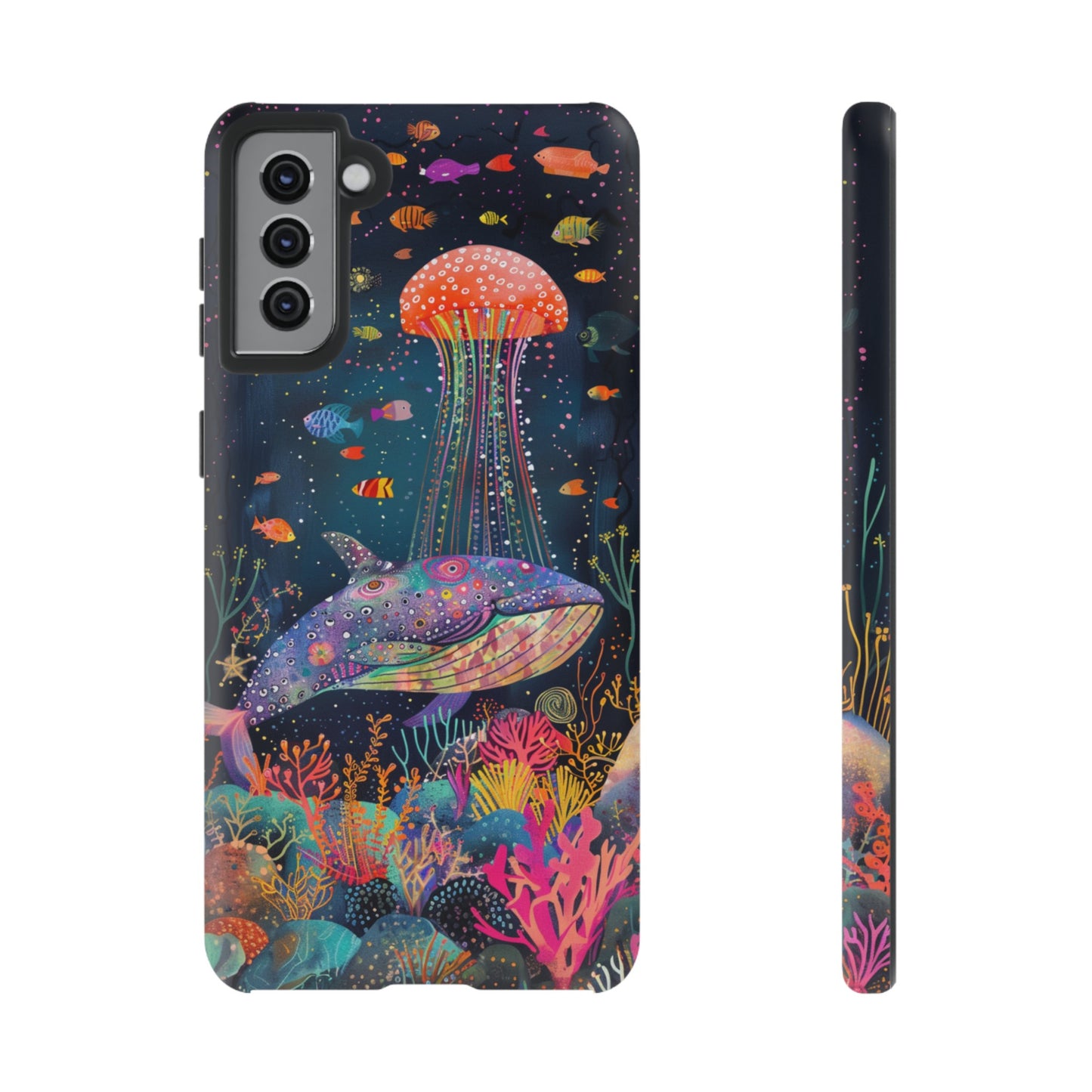 Whale Shark, Turtle, Jellyfish Phone Case