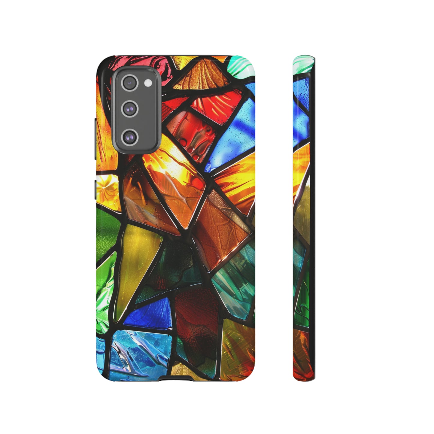 Color Explosion Abstract Stained Glass Phone Case