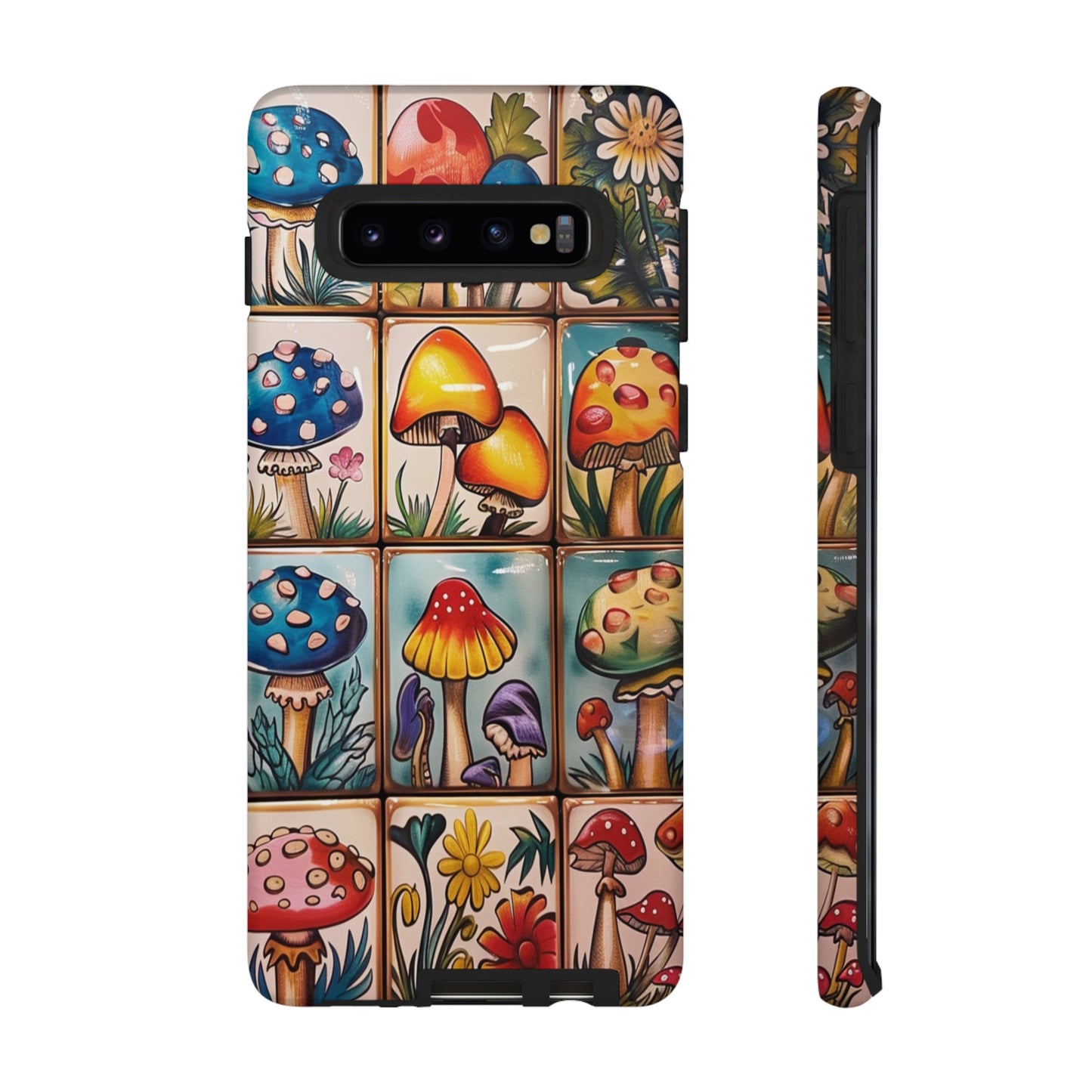 Trippy Magic Mushroom Tile  Abstract Art Phone Case