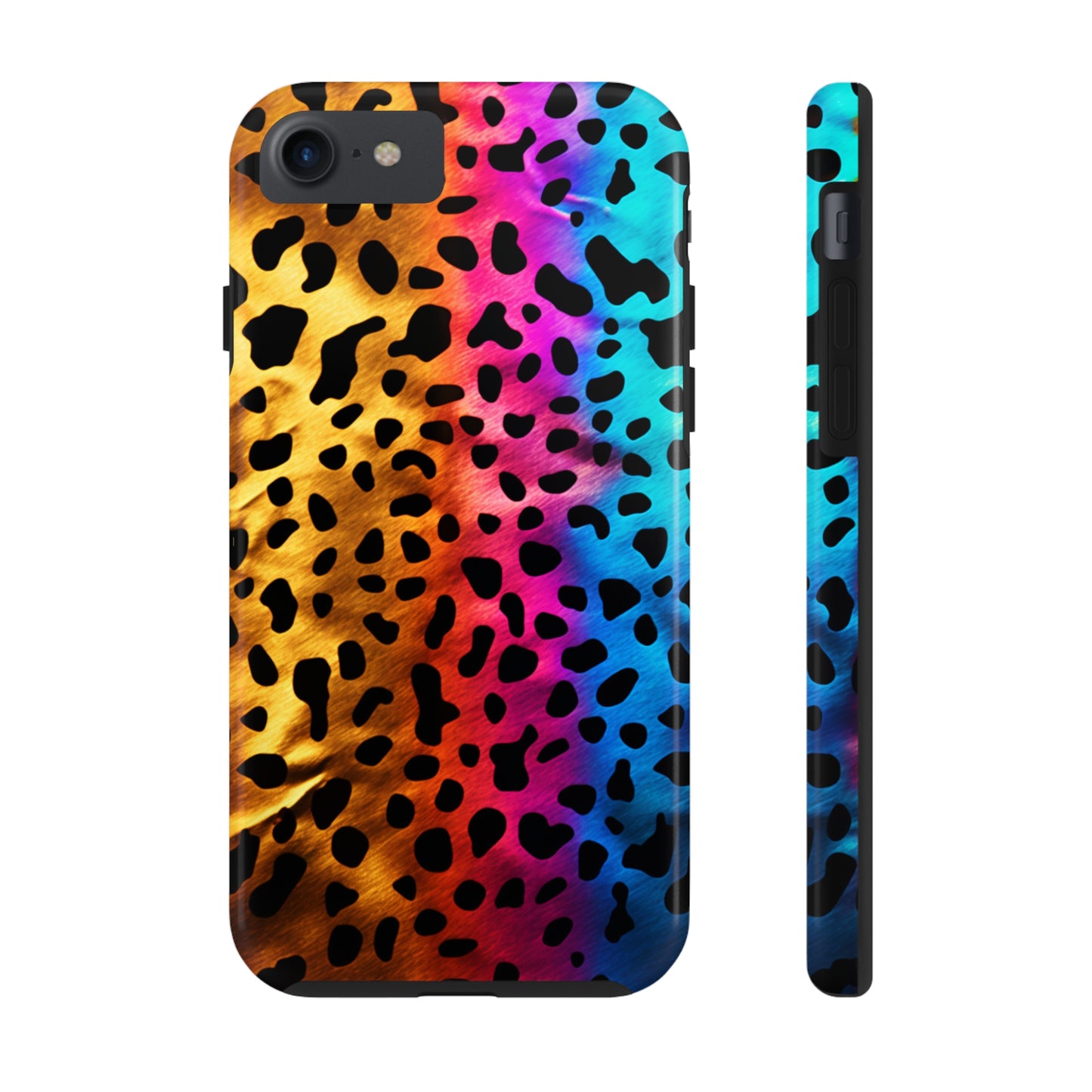 Kaleidoscopic Wild: Psychedelic Rainbow Leopard Print | Dazzling iPhone Case