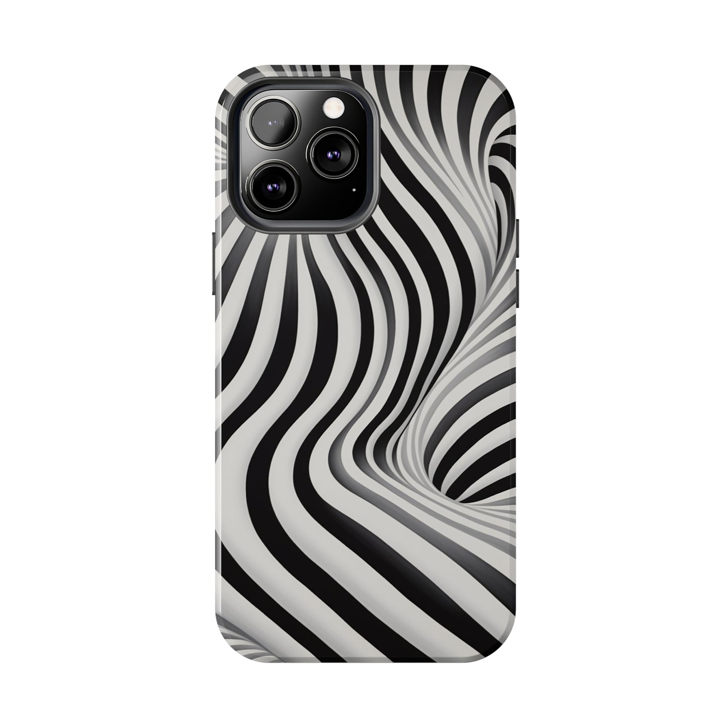 Twist Your Perception: Optical Illusion Tough Case for Apple iPhone Models – Where Art Meets Function