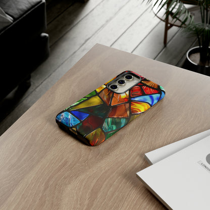 Color Explosion Abstract Stained Glass Phone Case