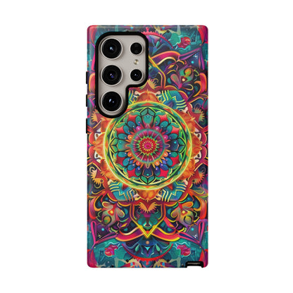 Cosmic Stained Glass Mandala Phone Case