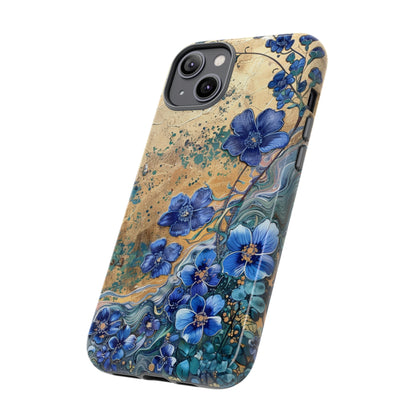 Forget Me Nots Vintage Color Splash Floral Design Phone Case