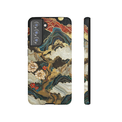 Chiyogami Stained Glass Floral Mountain Phone Case