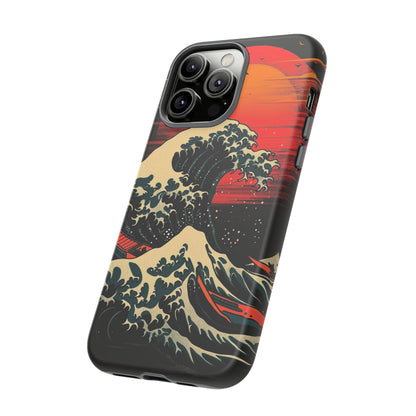 Great Wave off Kanagawa Retro Sunset