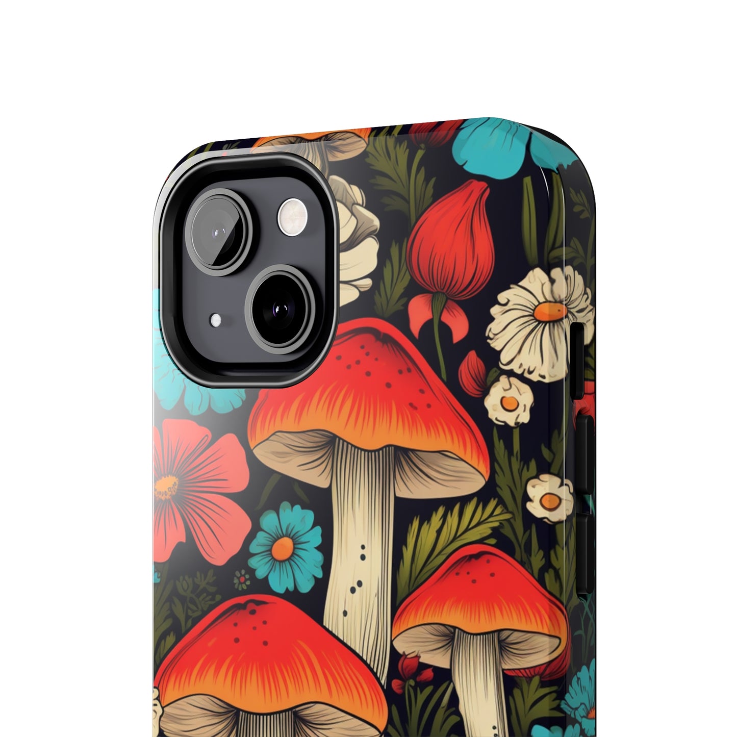 Psychedelic Retro Mushrooms iPhone case | Dive into Vintage Vibes