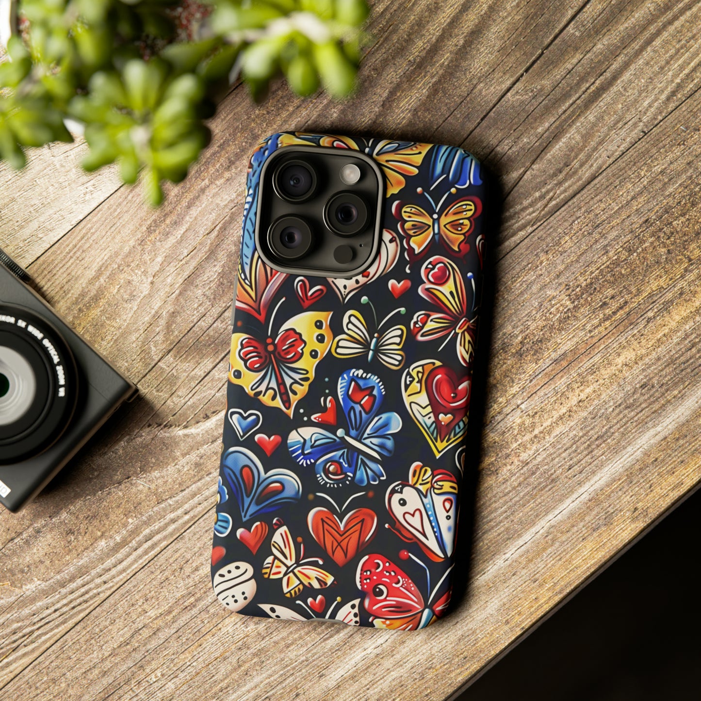 Butterfly Magic Hearts Phone Case