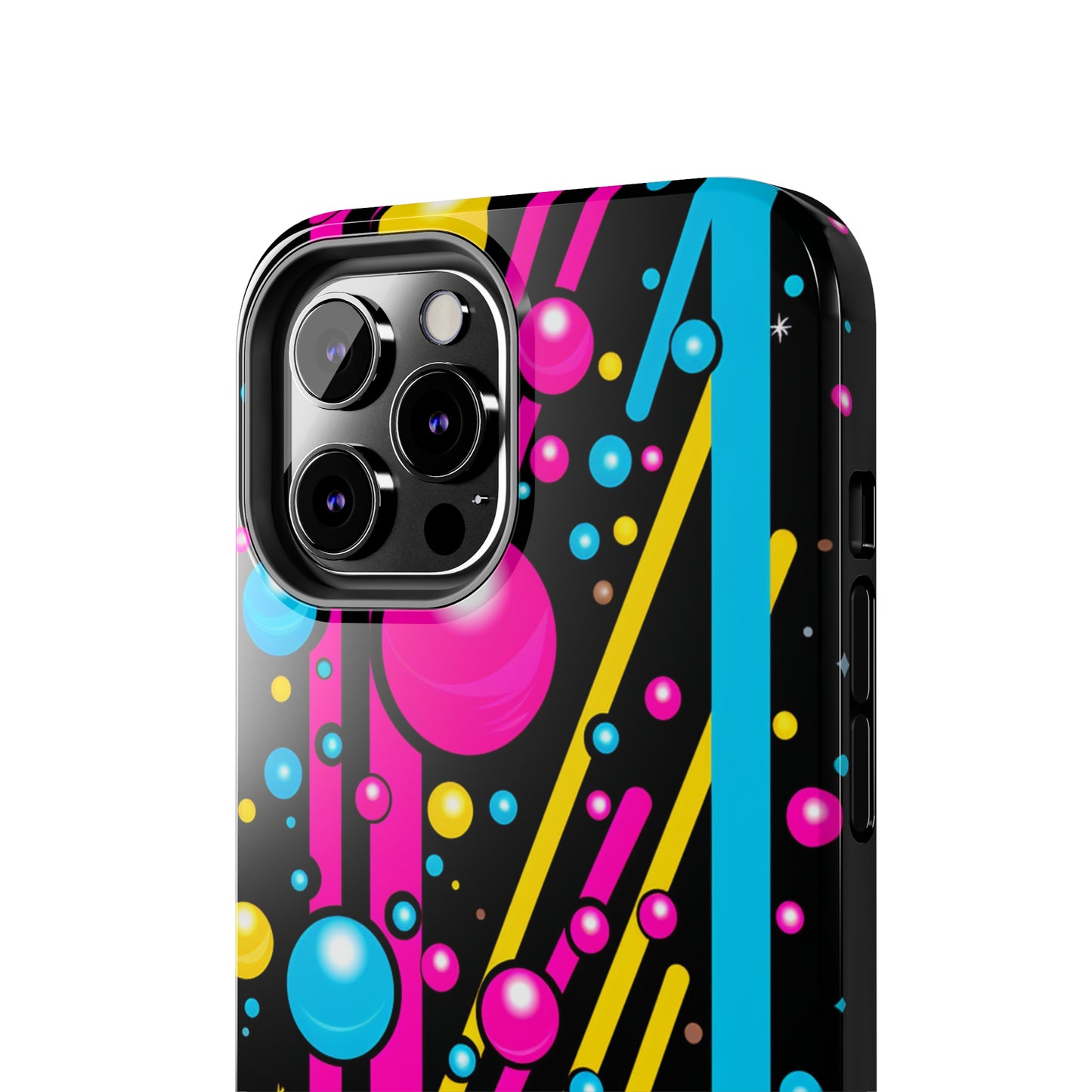 Retro Geometric Psychedelic iPhone Case | A Nostalgic Trip to Colorful Dimensions