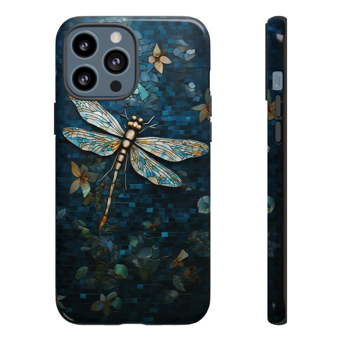 Vintage Mosaic Style Dragonfly