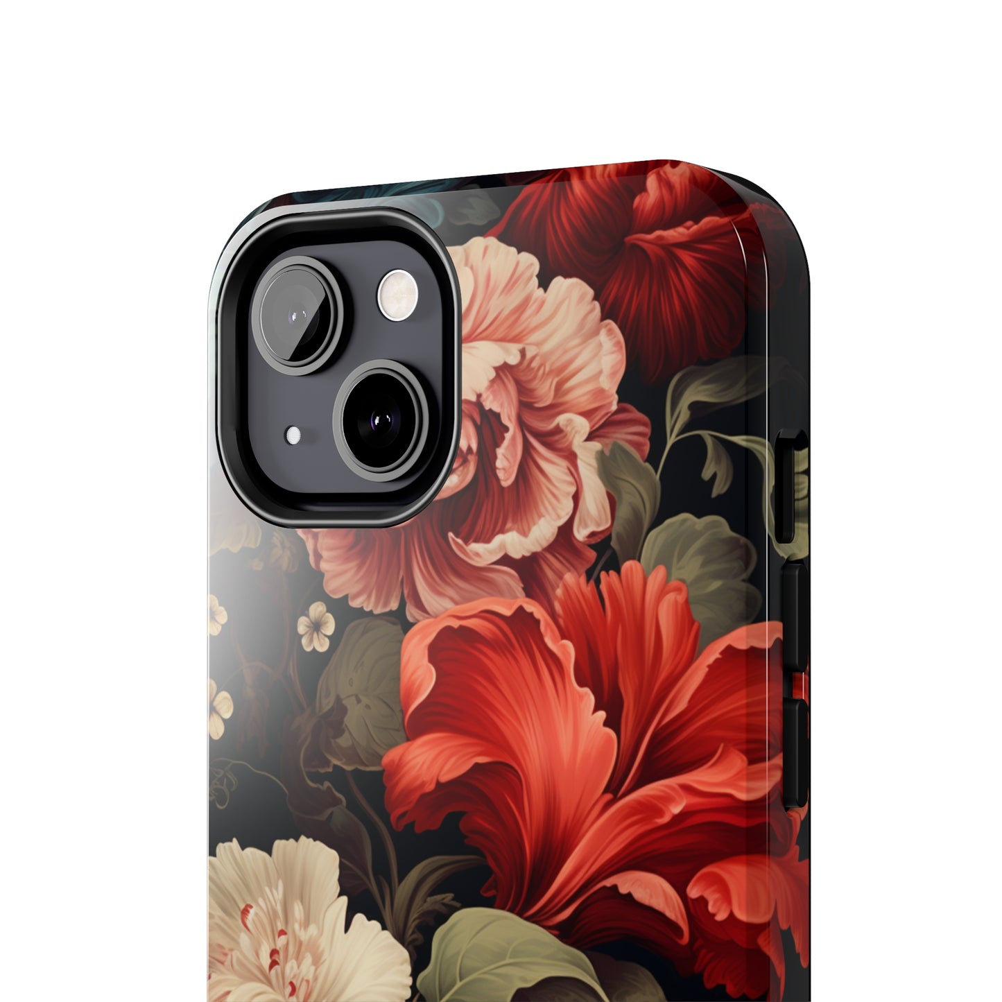 Vintage Floral Aesthetic Phone Tough Case Antique Print for iPhone 14 11 Pro 12 13 XR XS X 7+ 8 Boho Nature Flowers Cottage Core