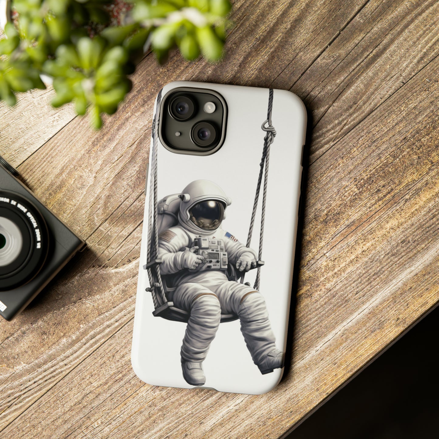 Astronaut on a Swing Phone Case