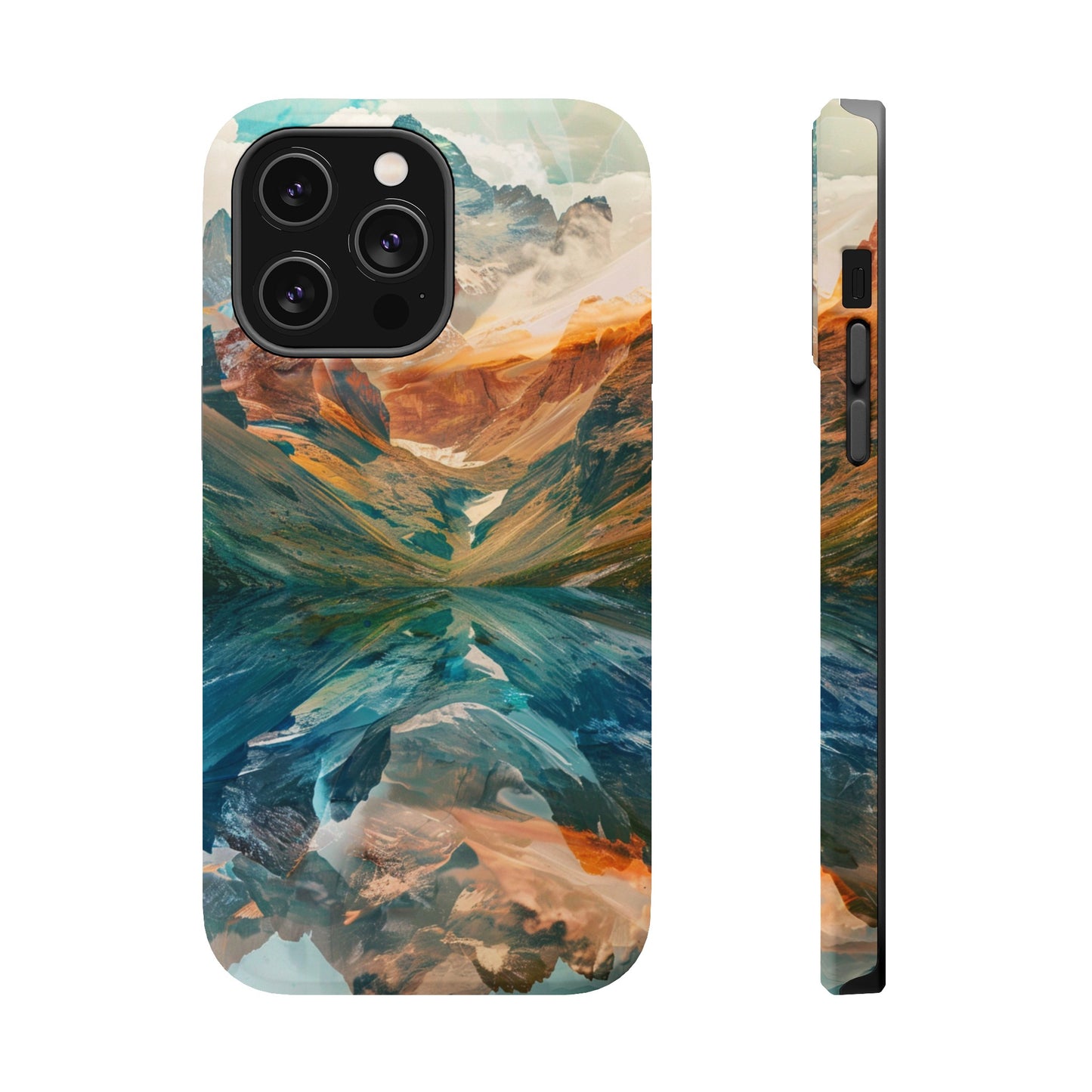 Reflections Mountain Sunset Lake MagSafe Phone Case