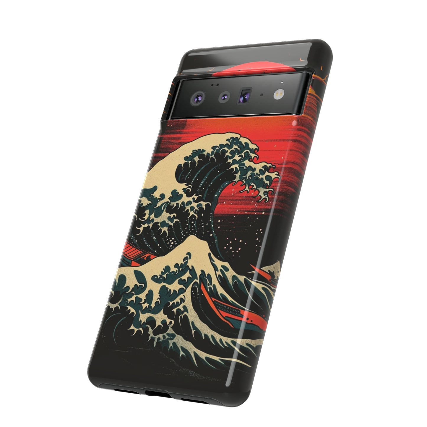 Great Wave off Kanagawa Retro Sunset