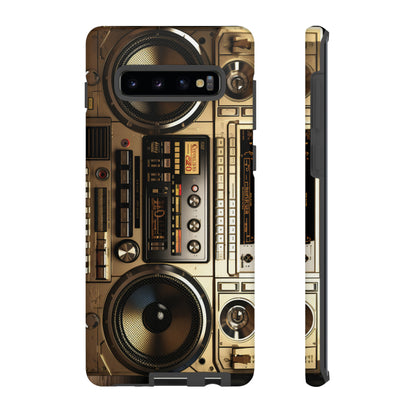 Urban Beats: Boombox Hip Hop Music Pixel Phone Case | Retro Rhythms for iPhone 15 Models