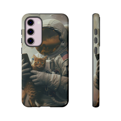 The Astronaut and the Cat Phone Case