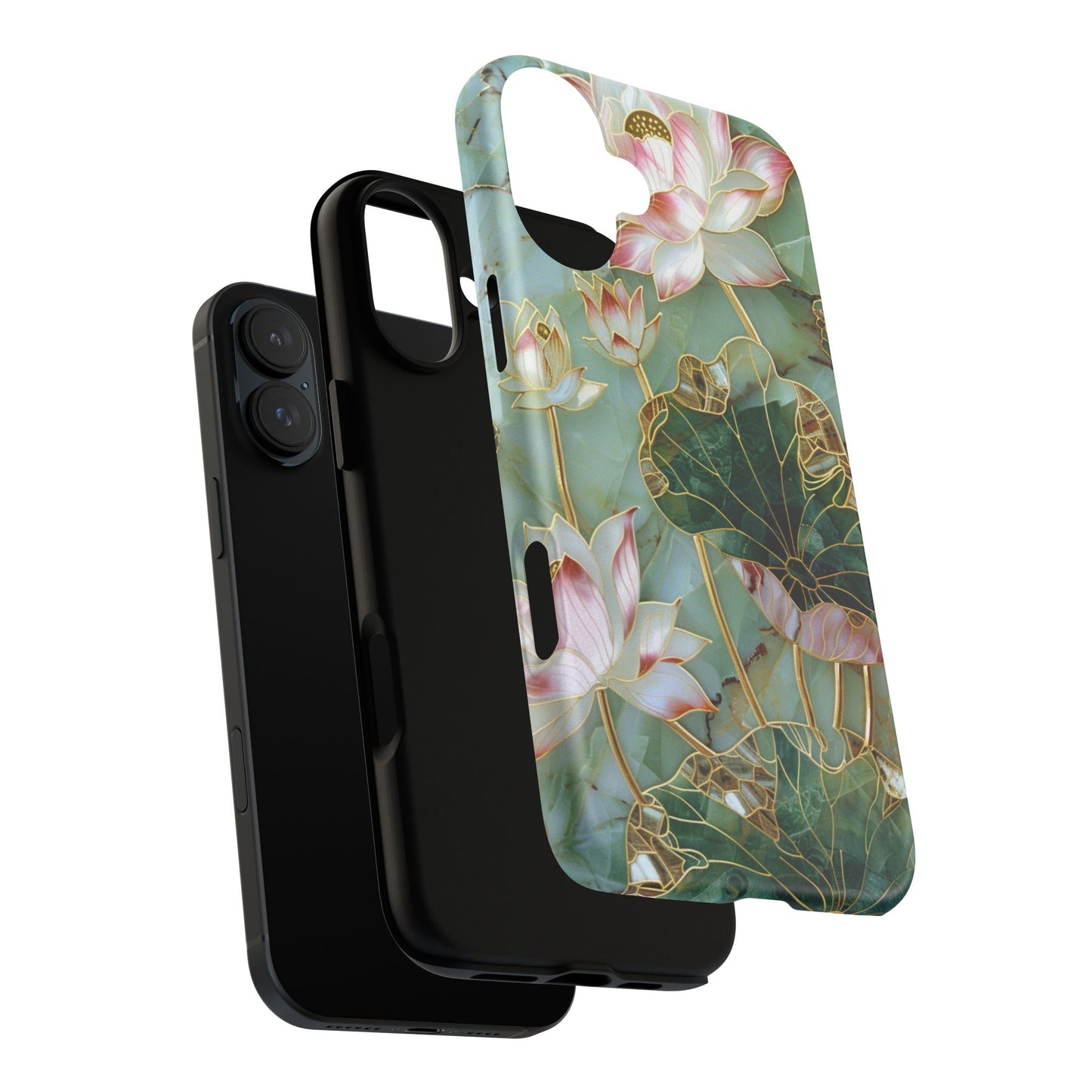 Elegant Floral Phone Case - Tough Cases with Lotus Design