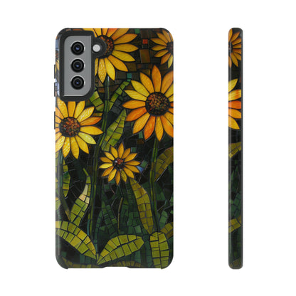 Yellow and Gold Daisy Mosaic Stained Glass Phone Case