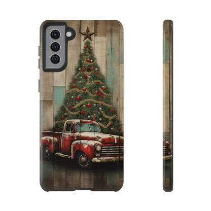 Classic Red Pickup Truck Christmas Phone Case