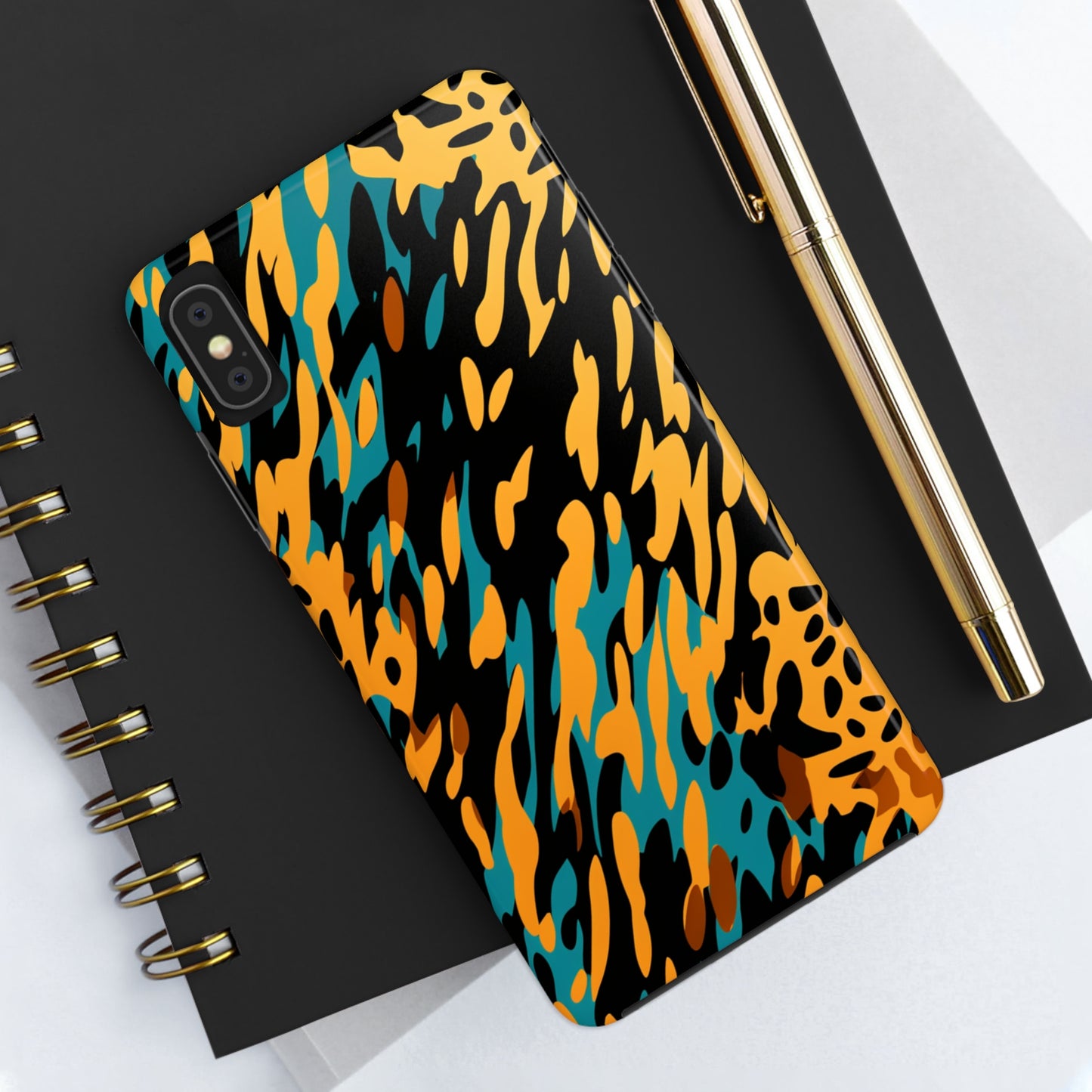 Luxury Leopard & Retro Magic Zebra: The Ultimate Wild Duo iPhone Case