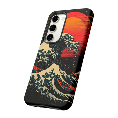 Great Wave off Kanagawa Retro Sunset