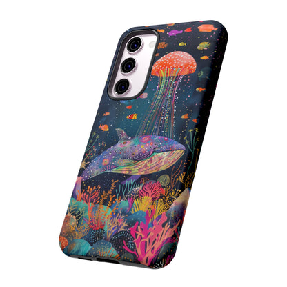 Whale Shark, Turtle, Jellyfish Phone Case