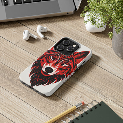 Mystic Echoes: Native American Tribal Wolf | Cultural Heritage iPhone Case