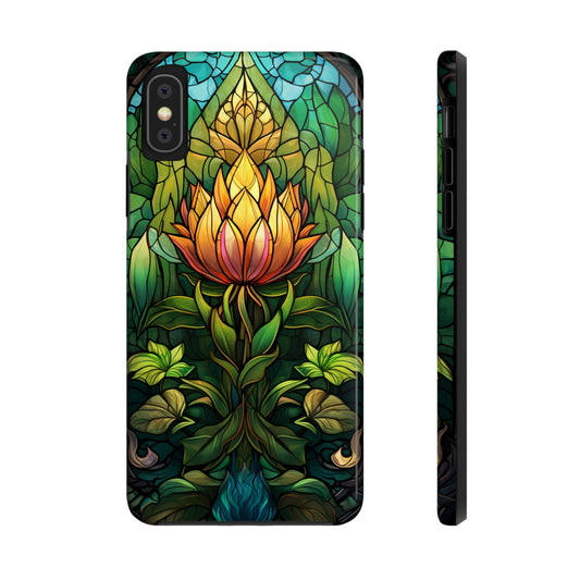 Lotus Flower Stained Glass iPhone Case